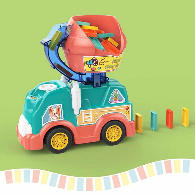 2023 Upgrade Electric Creative Domino Train Set for Kids Boys and Girls Age 3-12 | Shinymarch