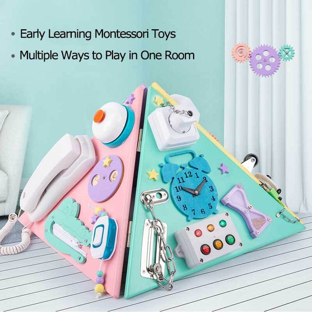 Wooden Pyramid Montessori Toy Center for Kids | Shinymarch