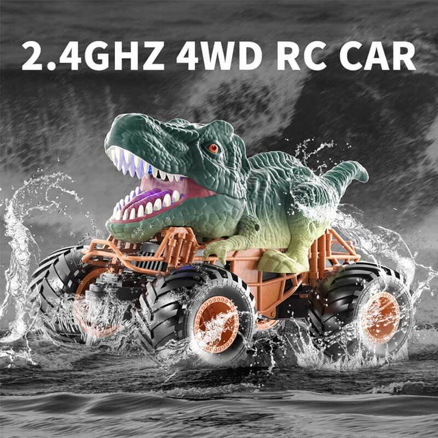 Remote Control Dinosaur Car, 2.4Ghz RC Truck for Toddlers, Electric Hobby RC Car Toys with Light & Sound Spray Birthday Gift for 3 4 5 6 7 8 Year olds Kids Boys Girl | Shinymarch
