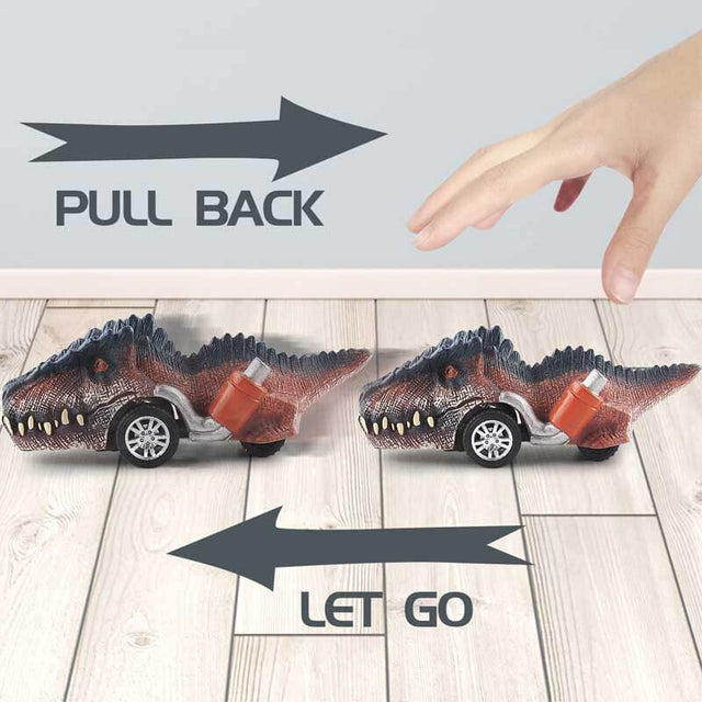 Dinosaur Toys for Kids 3-5, Pull Back Dinosaur Cars for 3 4 5 6 7 Year Old Boys Girls 6 Pack Dino Toys Gifts for Toddlers | Shinymarch