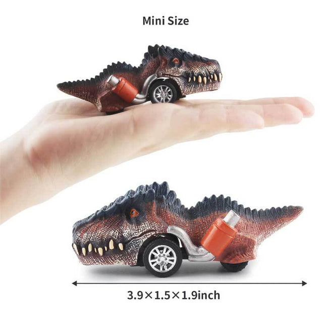 Dinosaur Toys for Kids 3-5, Pull Back Dinosaur Cars for 3 4 5 6 7 Year Old Boys Girls 6 Pack Dino Toys Gifts for Toddlers | Shinymarch