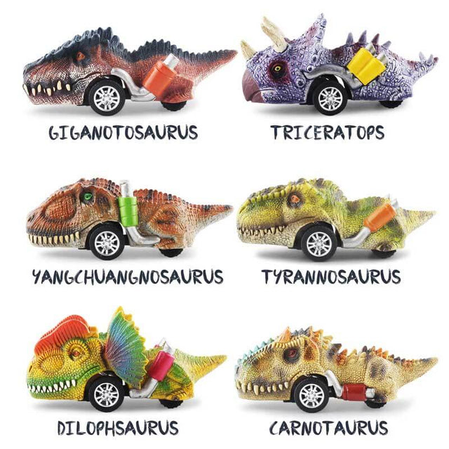 Dinosaur Toys for Kids 3-5, Pull Back Dinosaur Cars for 3 4 5 6 7 Year Old Boys Girls 6 Pack Dino Toys Gifts for Toddlers | Shinymarch