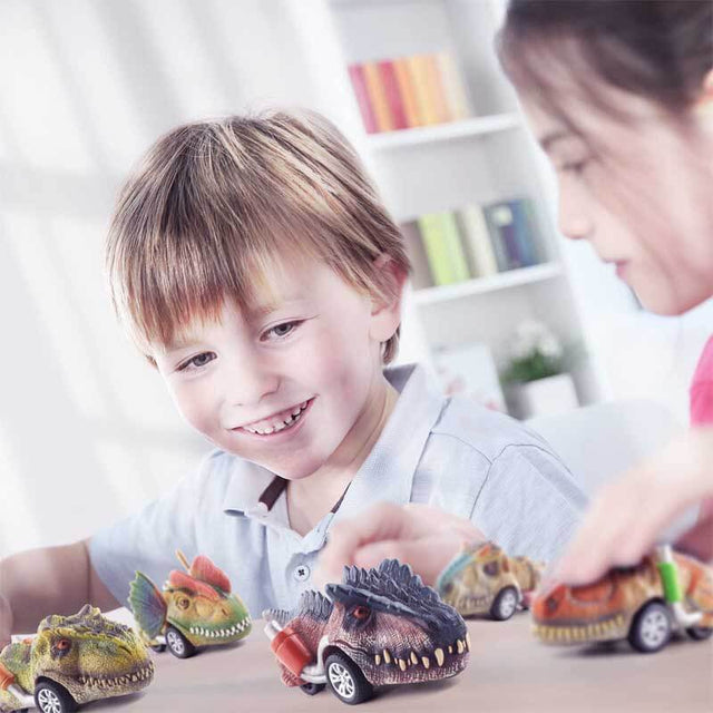 Dinosaur Toys for Kids 3-5, Pull Back Dinosaur Cars for 3 4 5 6 7 Year Old Boys Girls 6 Pack Dino Toys Gifts for Toddlers | Shinymarch