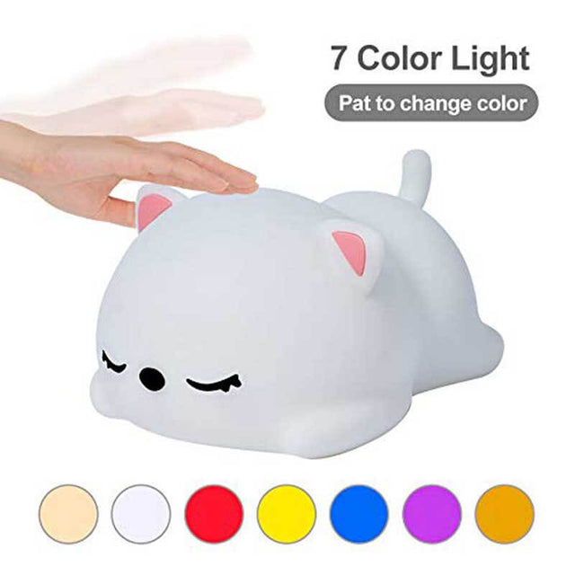 Cute Kids Night Light,Baby Birthday Gifts,Cute Silicone Baby Night Light with Touch Sensor, Portable and USB Rechargeable Nightlight for Children | Shinymarch