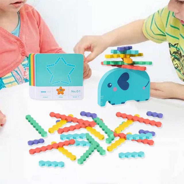 Elephant Balance Stacking Toy Parent Children Interaction Game Learning Activity | Shinymarch