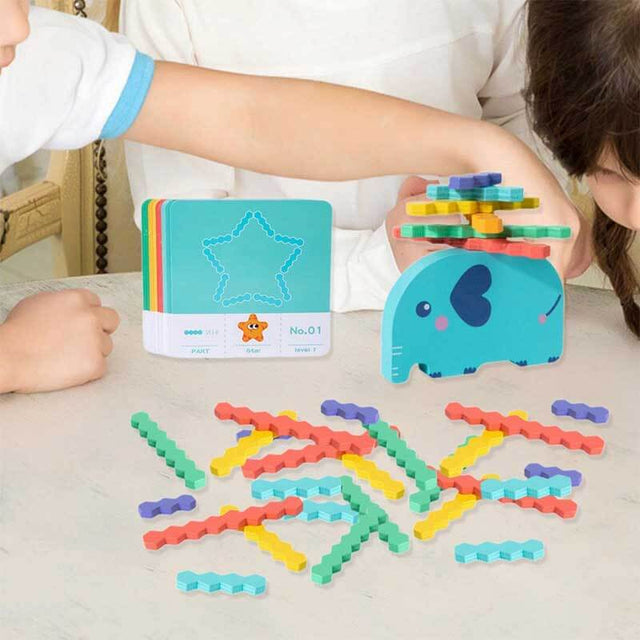 Elephant Balance Stacking Toy Parent Children Interaction Game Learning Activity | Shinymarch