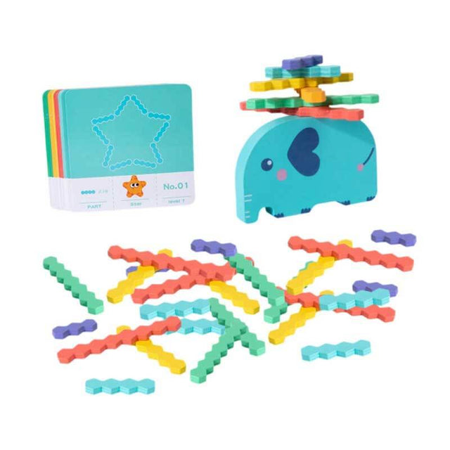 Elephant Balance Stacking Toy Parent Children Interaction Game Learning Activity | Shinymarch