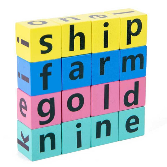 Wooden Blocks Spelling Game for Kids between 3-8 years old | Shinymarch