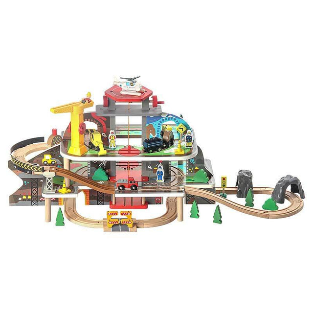 Shinymarch® Wooden Simulation Mine Track, Train Set for Kids | Shinymarch