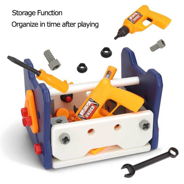 Wooden Toddler Tool Set, Toy Tools for Toddlers 2 3 4 Year Old and Montessori Educational STEM Toys, 29 Pcs Pretend Construction Toys Birthday Gifts for Boys & Girls | Shinymarch
