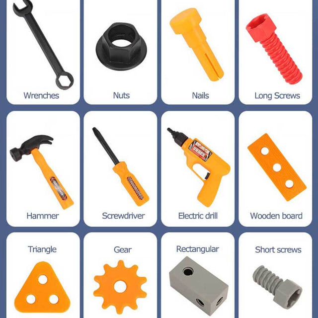 Wooden Toddler Tool Set, Toy Tools for Toddlers 2 3 4 Year Old and Montessori Educational STEM Toys, 29 Pcs Pretend Construction Toys Birthday Gifts for Boys & Girls | Shinymarch