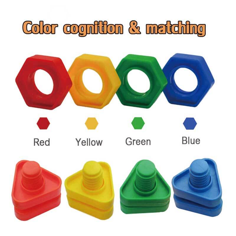 Jumbo Nuts and Bolts Toys 52Psc for Toddlers Preschoolers Kids, STEM
