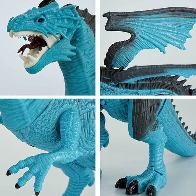 Remote Control Fire-breathing Dragon Toy for Kids 3-8, 20'' Walking RC Dragon with Swinging Wings, Shaking Head, Roaring, Spraying, Light Up Eyes Toys for Boys and Girls 3-12 Years Old | Shinymarch