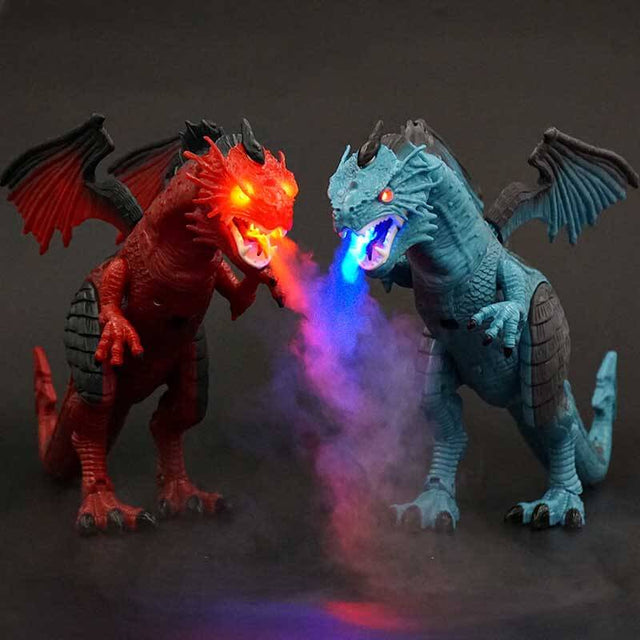 Remote Control Fire-breathing Dragon Toy for Kids 3-8, 20'' Walking RC Dragon with Swinging Wings, Shaking Head, Roaring, Spraying, Light Up Eyes Toys for Boys and Girls 3-12 Years Old | Shinymarch