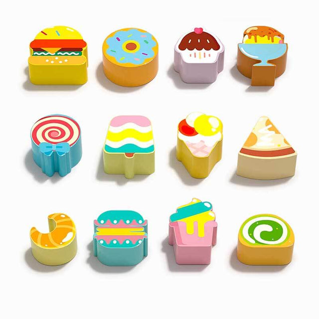 Montessori Wooden Ice Cream Dessert Cart, Shape Sorting Toys for Boys and Girls 3-6 Years Old,One Year Old Girl Birthday Gifts,Early Childhood Education Fine Motor Skills Development | Shinymarch