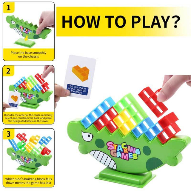 48 Pcs Tetra Tower Fun Balance Stacking Building Blocks Board , Attack Game Games for 2 Players,Gifts for Kids, Adults, Friends, Teams, classrooms, Family Game Nights and Parties | Shinymarch