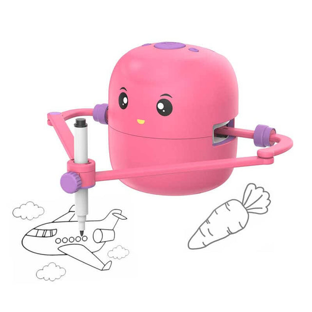 Interactive Educational Drawing Robot for Kids - Montessori Learning Toy with 100 Word Cards, Voice Interaction, Ages 5+ | Shinymarch