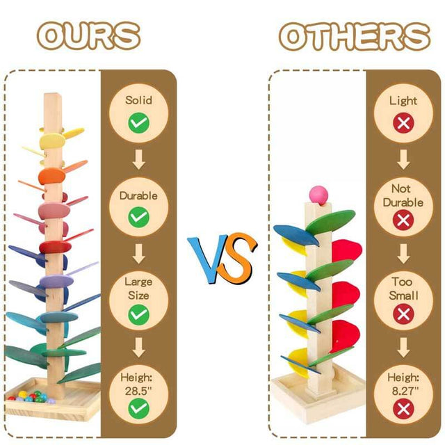 Wooden Rainbow Music Tree for Toddlers | Shinymarch