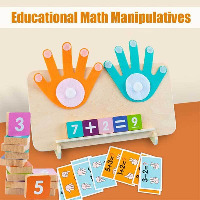 Educational Math Manipulatives, Montessori Toys for 2 3 4 Year Old, Learning Finger Number Counting Toy for Toddlers, Preschool Number Blocks Toys for Kids, Counting Blocks for Boys Girls(1 SET) | Shinymarch