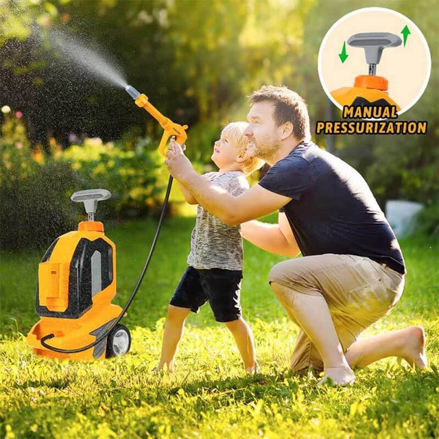 Kids Pressure Washer Toy, Toddler Manua Window Washing Kit Children Electric Powerful Clean Car Play Tool Set with Scraper Sponge Towel Rag Cleaning Machine Wash Gun Pretend Play for Boys Girls | Shinymarch