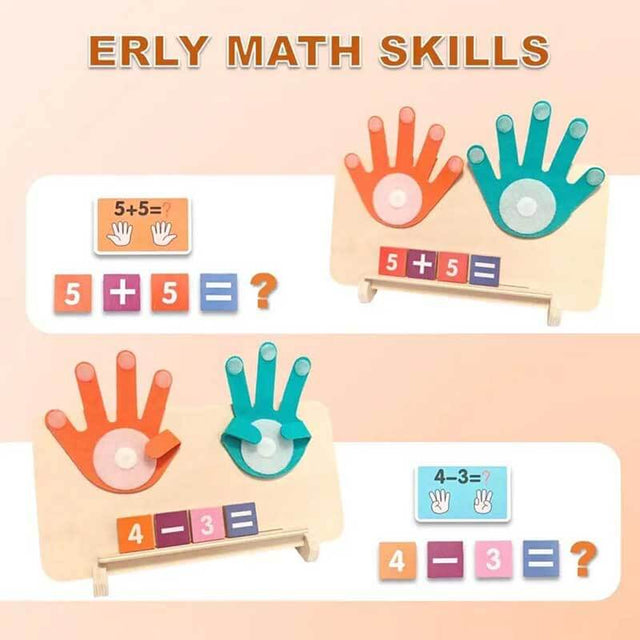 Educational Math Manipulatives, Montessori Toys for 2 3 4 Year Old, Learning Finger Number Counting Toy for Toddlers, Preschool Number Blocks Toys for Kids, Counting Blocks for Boys Girls(1 SET) | Shinymarch
