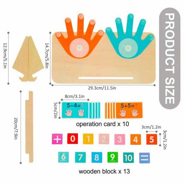Educational Math Manipulatives, Montessori Toys for 2 3 4 Year Old, Learning Finger Number Counting Toy for Toddlers, Preschool Number Blocks Toys for Kids, Counting Blocks for Boys Girls(1 SET) | Shinymarch