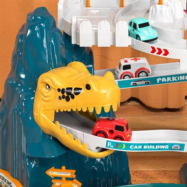 Dinosaur Race Track for Kids, Toy Car Ramp Track Dinosaur Toys Playset with 10 Mini Cars for 3 4 5 7 8 Year Old Preschool Boys Girls | Shinymarch