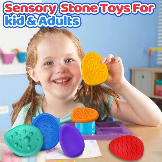 Sensory Fidget Toys for Kids Adults 24 PC Silicone Worry Stone Travel Toy for Autism ADHD Teens Calm Down Quiet Anxiety Fidgets for Classroom Stress Toy Christmas Stocking Stuffer Gift for Kid (24PC) | Shinymarch
