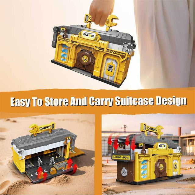 Race Tracks for Kids Ages 3-5, Racing Car Toys Set with Foldable 2 Layer Track and 6 Alloy Race Cars for Toddlers Boys, Best Birthday Xmas Gifts for Kids Age 3 4 5 6+ Years Old | Shinymarch