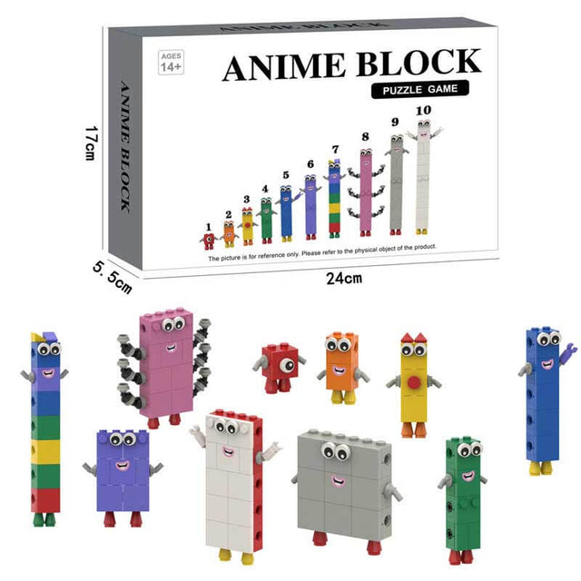 Cartoon Action Figure Set, Toy Figures, Play Figure Playsets, Small Figurines for Kids, Number Toys, Children's Math Toys for Ages 3 and Above, Birthday Gifts for Kids | Shinymarch