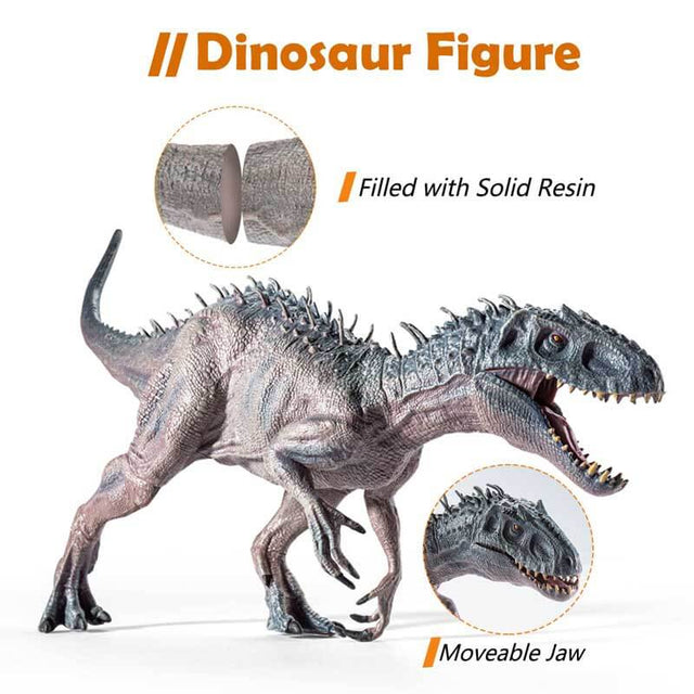 Large Dinosaur Toy, 15.7" Dinosaur Figures Realistic Rex with Moveable Jaw, Educational Animal Model for Collector, Dinosaur Fanatics, Birthday Gift | Shinymarch