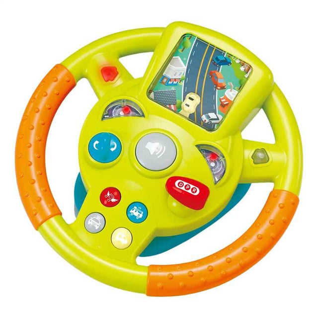 Racing Car Steering Wheel Toy, 26X26CM Racing Adventure Car Steering Wheel, Funny Kids Steering Wheel with Music Light, Educational Music Toy Steering Wheel Driving Controller, for Boys & Girls | Shinymarch