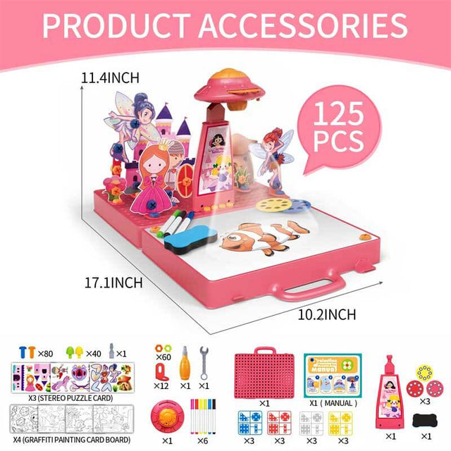Drawing Projector for Kids, Tracing Projector for Drawing Early Learning Educational Toy Art Supplies for Kids 6-8, Astronaut Toys for Kids Smart Projection Drawing Board Gift for Boys | Shinymarch
