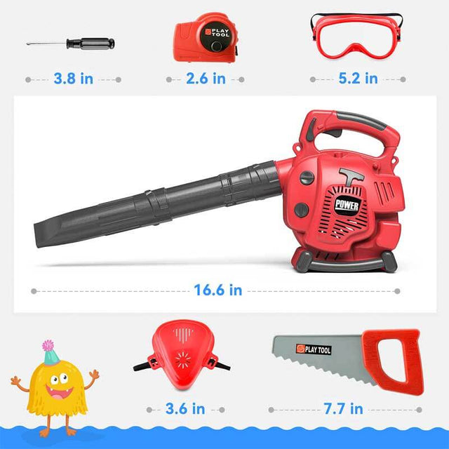 Toy Leafblower for Kids- Kids Leaf Blower That Really Works with Toy Tool Set, Pretend Play Series Gardening Kids Tool Set | Shinymarch