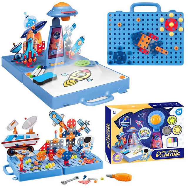 Drawing Projector for Kids, Tracing Projector for Drawing Early Learning Educational Toy Art Supplies for Kids 6-8, Astronaut Toys for Kids Smart Projection Drawing Board Gift for Boys | Shinymarch