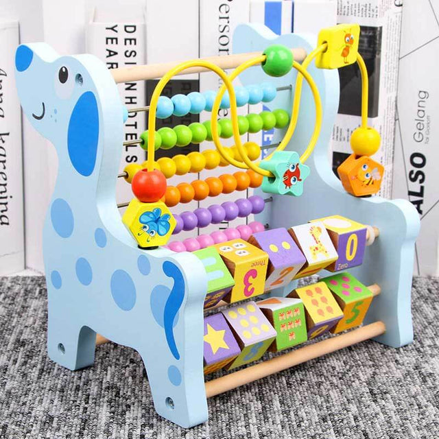 Wooden Early Learning Giraffe Calculator for Kids | Shinymarch