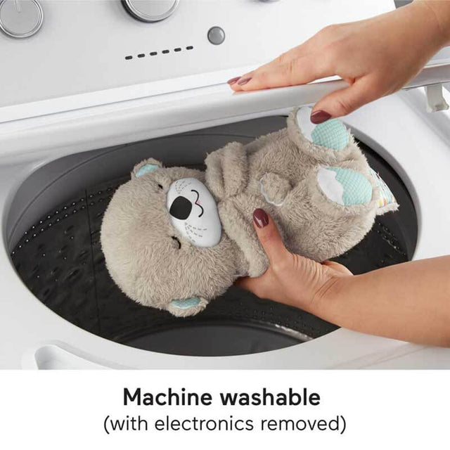 Breathing Otter Plush Baby Toy with Sensory Details Music Lights & Rhythmic Breathing Motion | Shinymarch