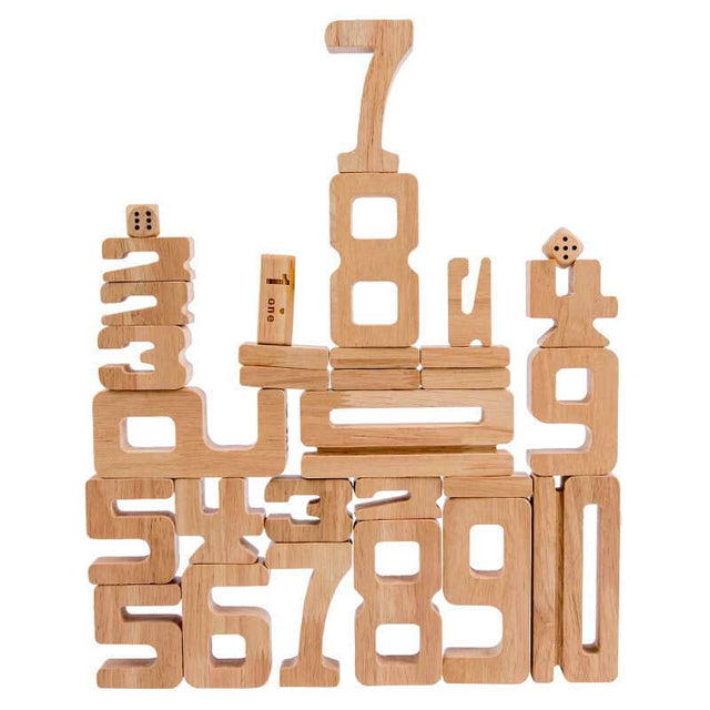 Wooden Digital Building Blocks 3+ Years Old Kids 1-10 Number Game Balance Competition Toy, Gift for Boys Girls | Shinymarch