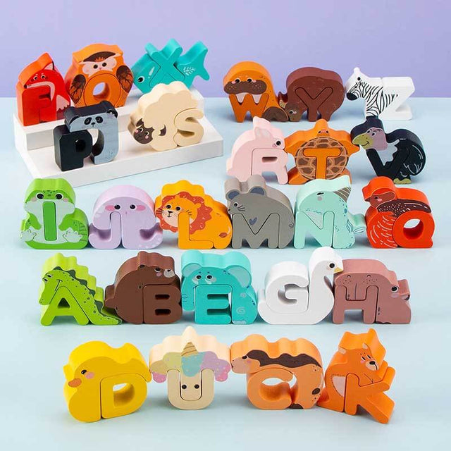Wooden Alphabet Creative Puzzle for Kids | Shinymarch