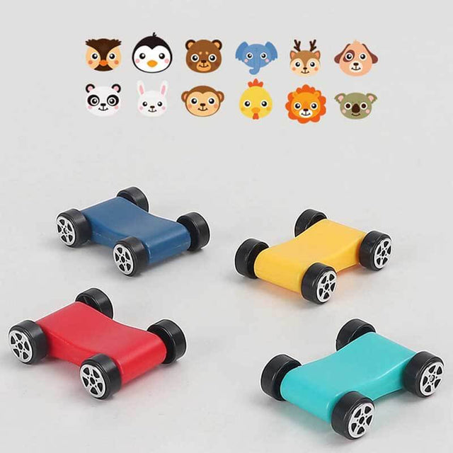 Gliding Car Toy Toddler Toys Car Ramp Toy Race Track Car Gifts Zig Zag Car Slide with 6 Ramps 8 Mini Cars- Racing Car Toys for Kids Boys Girls 3 4 5 6 | Shinymarch