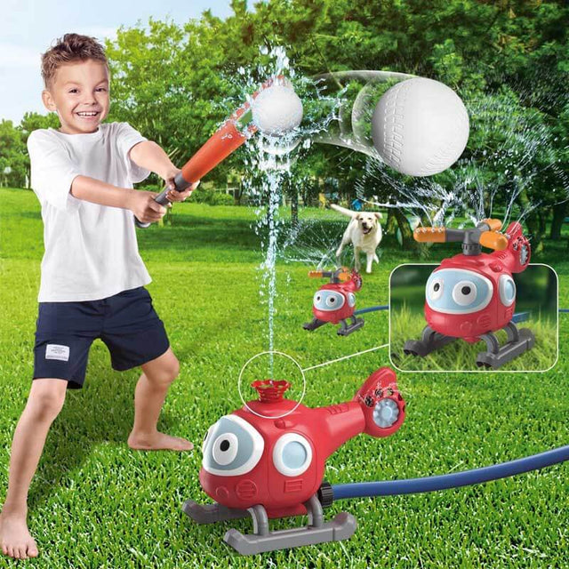 Water Sprinkler Baseball Toy for Kids Outdoor Play Summer 360° Roating Spray Water Game Backyard Lawn Pool Party Fun | Shinymarch