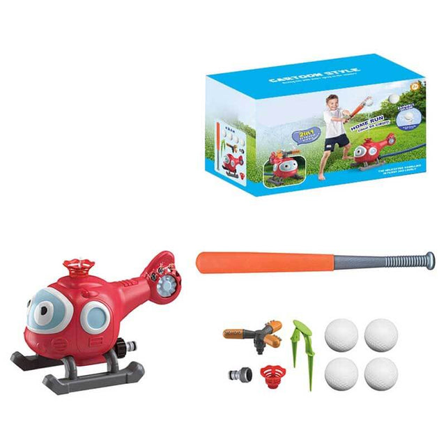 Water Sprinkler Baseball Toy for Kids Outdoor Play Summer 360° Roating Spray Water Game Backyard Lawn Pool Party Fun | Shinymarch