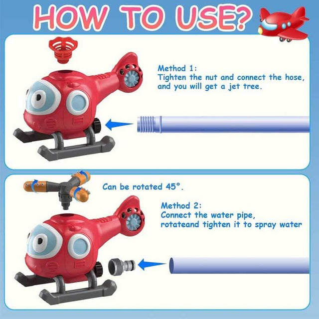 Water Sprinkler Baseball Toy for Kids Outdoor Play Summer 360° Roating Spray Water Game Backyard Lawn Pool Party Fun | Shinymarch