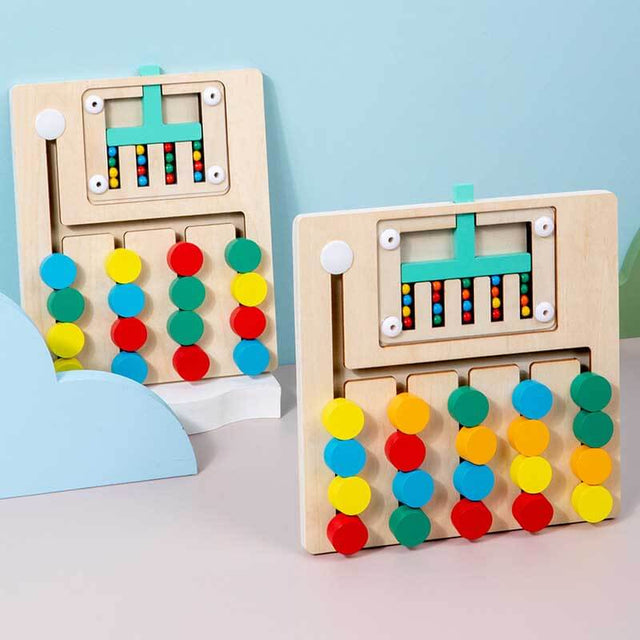 Wooden Early Learning Color Matching Game for Kids | Shinymarch