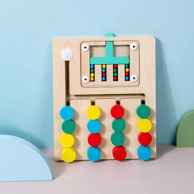 Wooden Early Learning Color Matching Game for Kids | Shinymarch