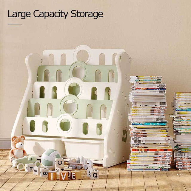 Bookshelf and Toy Storagewith Storage for Kids, Kids Book Shelf Organizer, Bookcase for Children Room Bedroom Study Room Playrooms Nursery | Shinymarch
