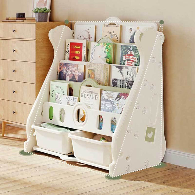 Bookshelf and Toy Storagewith Storage for Kids, Kids Book Shelf Organizer, Bookcase for Children Room Bedroom Study Room Playrooms Nursery | Shinymarch