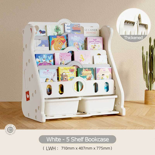 Bookshelf and Toy Storagewith Storage for Kids, Kids Book Shelf Organizer, Bookcase for Children Room Bedroom Study Room Playrooms Nursery | Shinymarch
