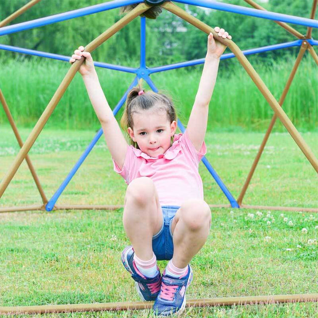 Kids Climbing Dome Tower - 12 ft Jungle Gym Geometric Playground Dome Climber Monkey Bars Play Center, Rust & UV Resistant Steel Supporting 1000 LBS | Shinymarch