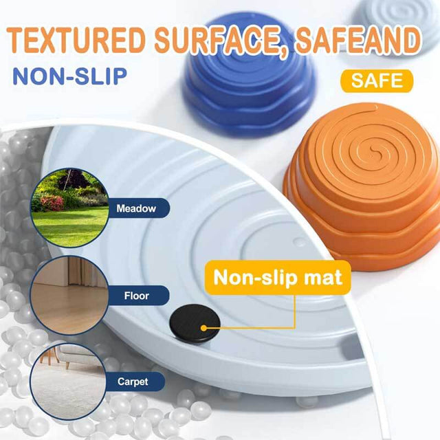 Stepping Stones for Kids, 5pcs Non-Slip Durable Balance River Stones and 3pcs Cloth Toys, Obstacle Course Coordination Game Toys for Toddler Ages 3 4 5 6 7 8, Indoor or Outdoor Play | Shinymarch